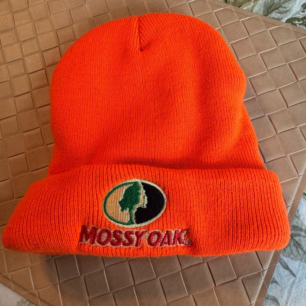 Mossy Oak Beanie Sock Hat Cap Adult Knit Cuffed Lined One Size